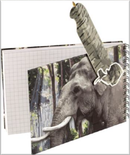 Obrázek z Notes slon+pero s magnetem, 20cm(12) 